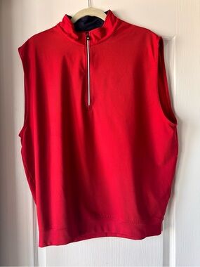 Foot Joy FJ performance 1/4 zip golf vest size large red windbreaker